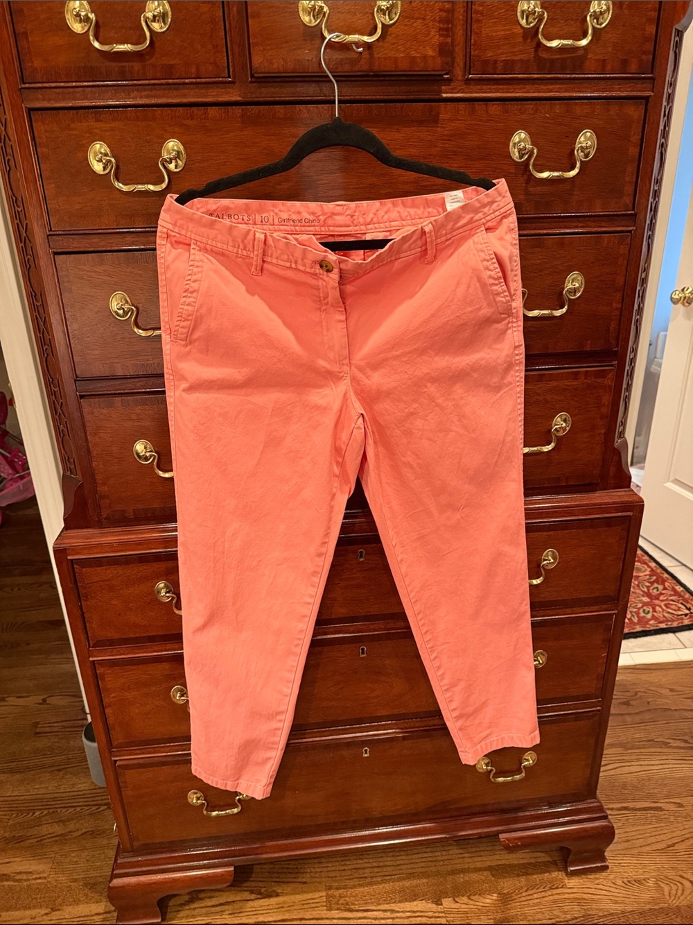 Talbots Coral Girlfriend Chino Pants 10